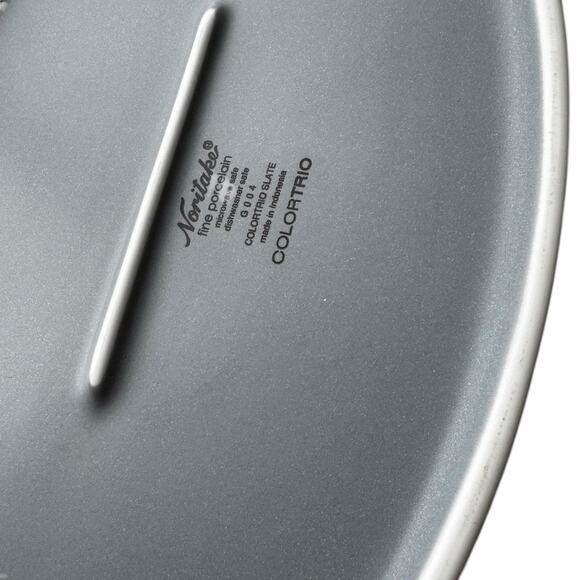 Noritake Color‎ Trio Large Serving Platter Dark Grey/Light Grey/White 16" - Picture 4 of 9